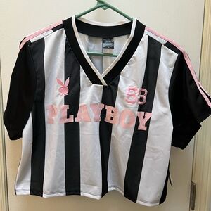 PLAYBOY Girl JR Jersey with Black and White Stripes
